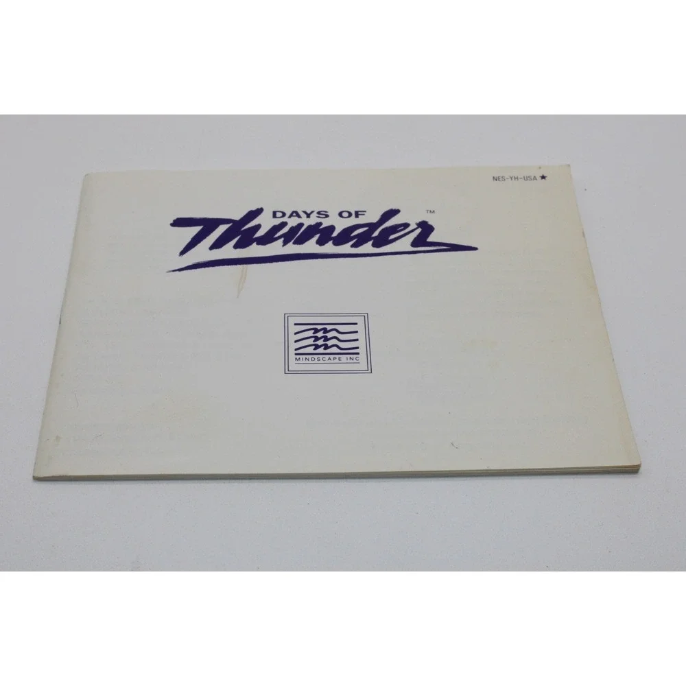 NES Days of Thunder (1990) Nintendo Entertainment System Game, Manual & Sleeve